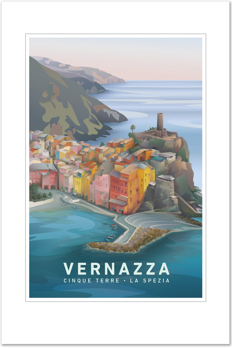 Vernazza/Cinque Travel Kic Jam Original Poster Terre, – Italy Designs