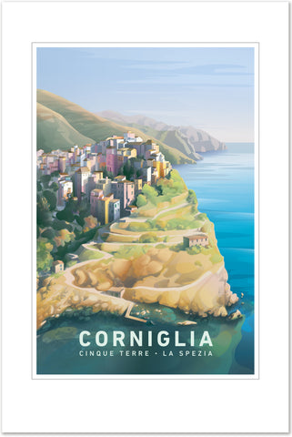 Original Corniglia/Cinque Terre, Italy Travel Poster