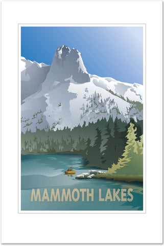 Original Mammoth Lakes Fishing Poster