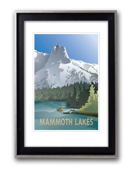 Fishing poster of Mammoth Lakes