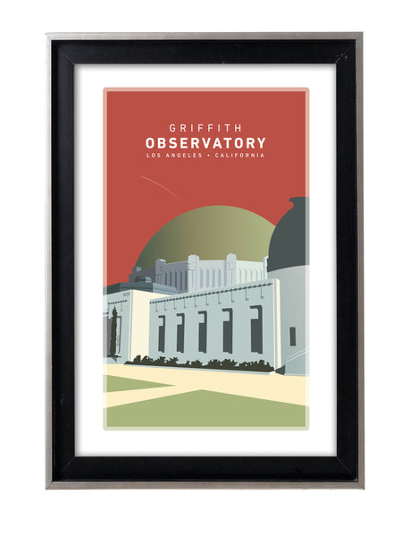 Original Griffith Observatory Poster in Red