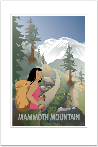 Woman Hiking Mammoth Mountain