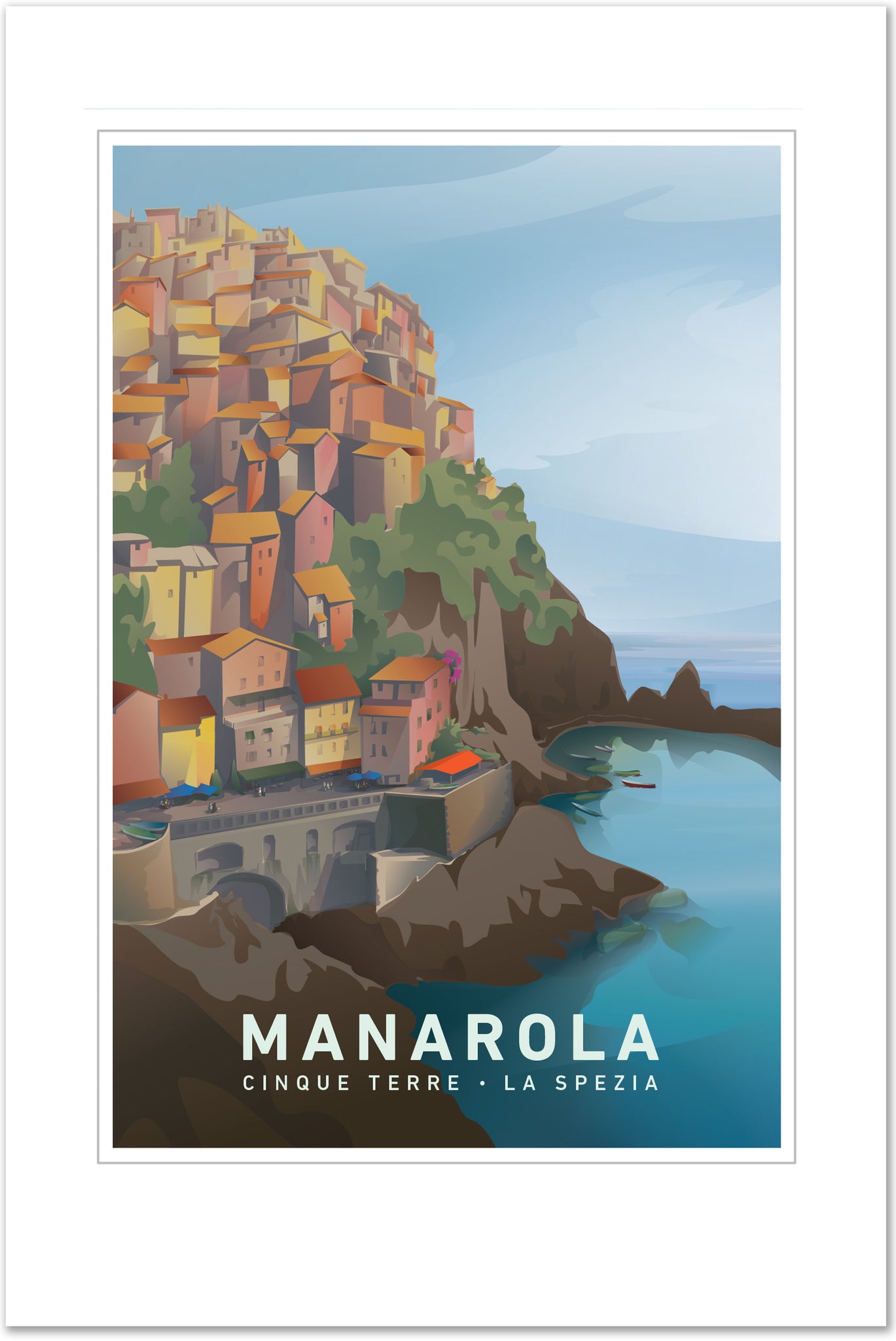 Original Manarola/Cinque Terre, Italy Travel Poster