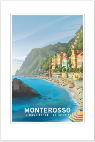 Original Monterosso al Mare/Cinque Terre, Italy Travel Poster