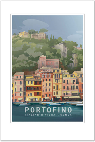 Original Portofino, Italy Travel Poster