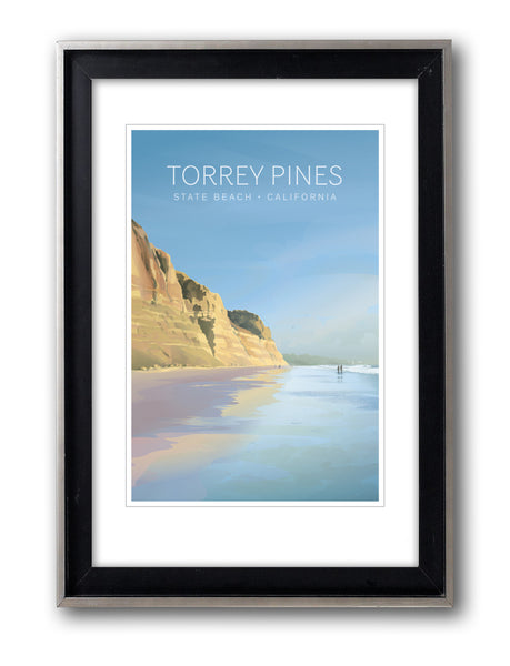 Torrey Pines State Beach Original Poster, La Jolla, California