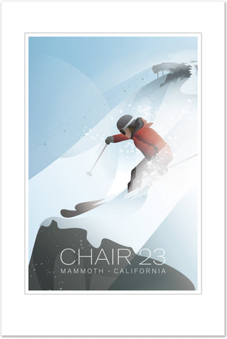 Skier Chair 23 Original Mammoth Mountain Ski Poster